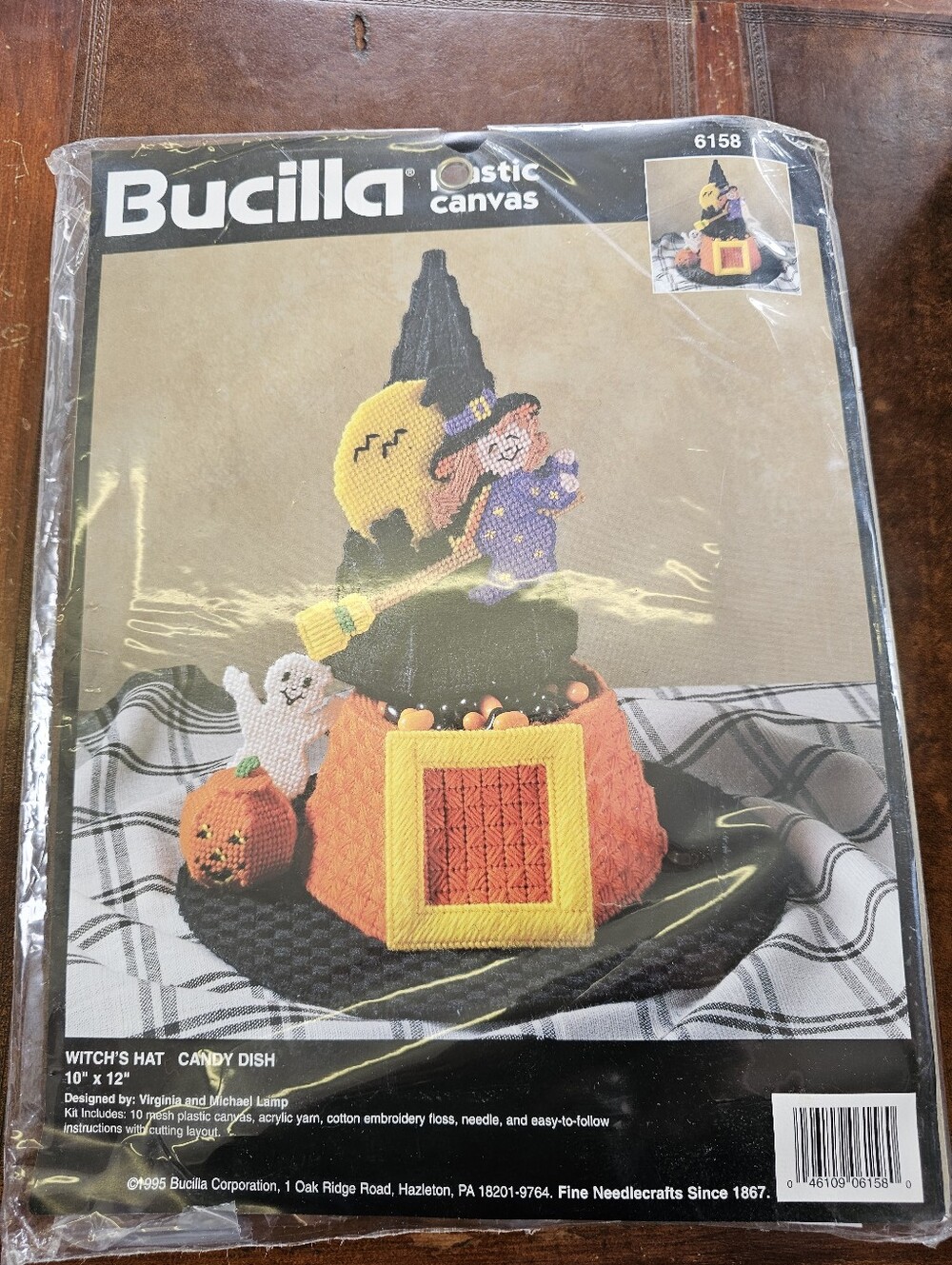 Bucilla Plastic Canvas Witch's Hat Candy Dish Kit